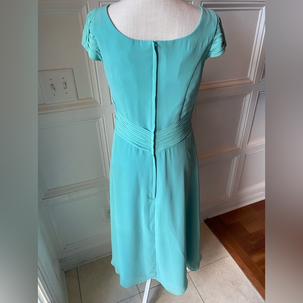 ❌SOLD❌IZIDRESS TURQUOISE MEDIUM 10 TULIP SKIRT SEQUIN EVENING DRESS PROM - Picture 5 of 6